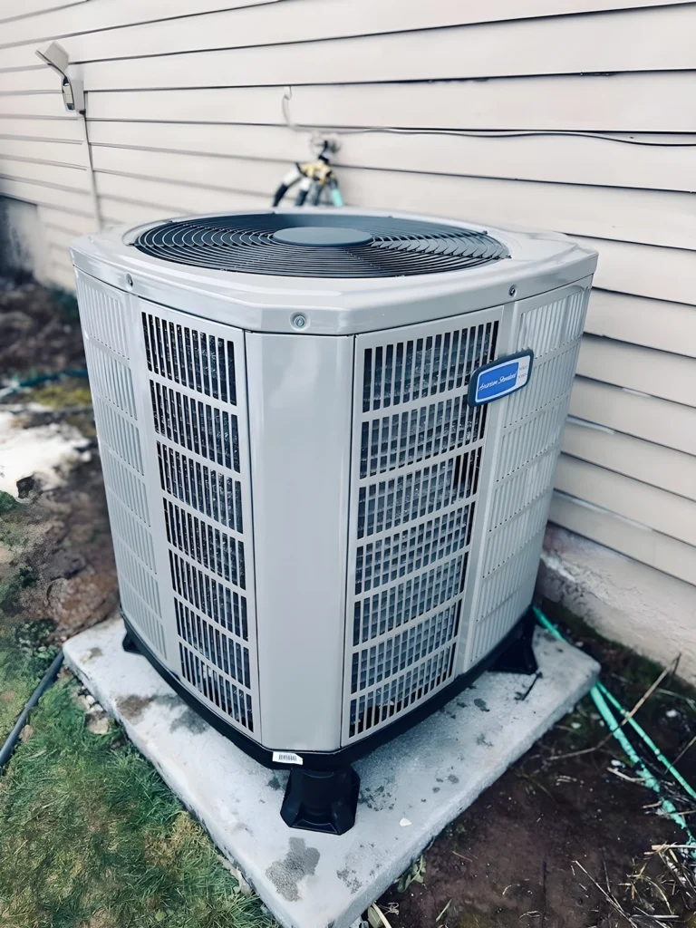 AC installation in Vancouver WA showing a newly installed outdoor air conditioning unit by Sub Zero Temp Control