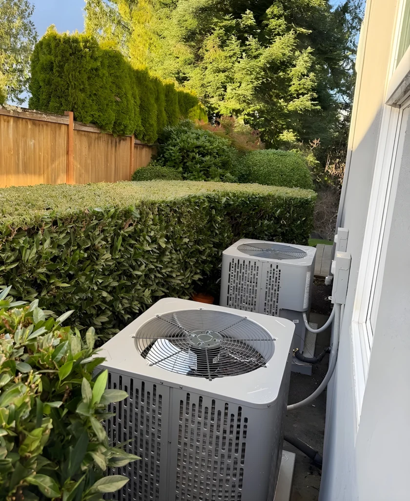 AC installation in Vancouver WA featuring newly installed outdoor air conditioning units by Sub Zero Temp Control