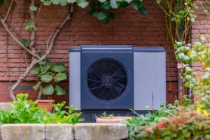 Outdoor heat pump unit that may need a fix if heating performance drops